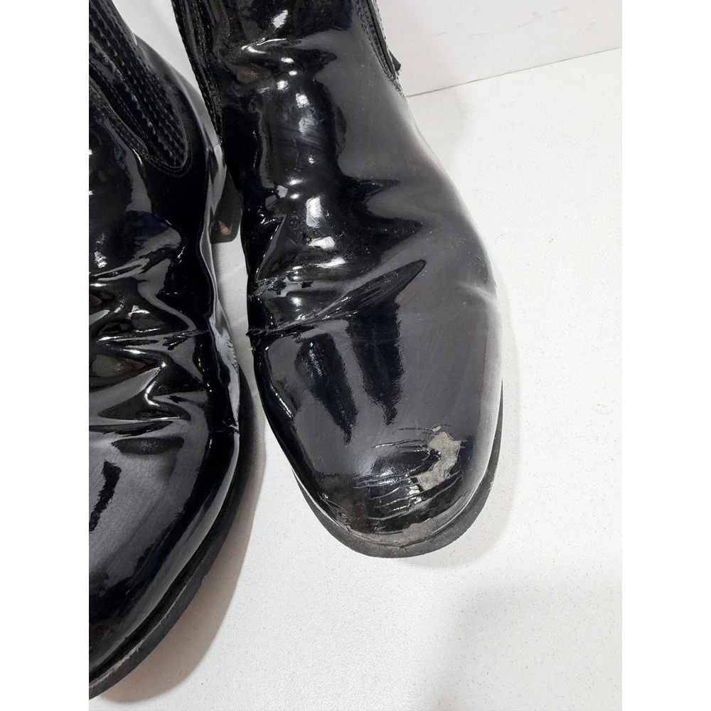 Falcon Bota Botin set 2 pairs Cream & black Patent Leather Chelsea Boots‎ Mexico